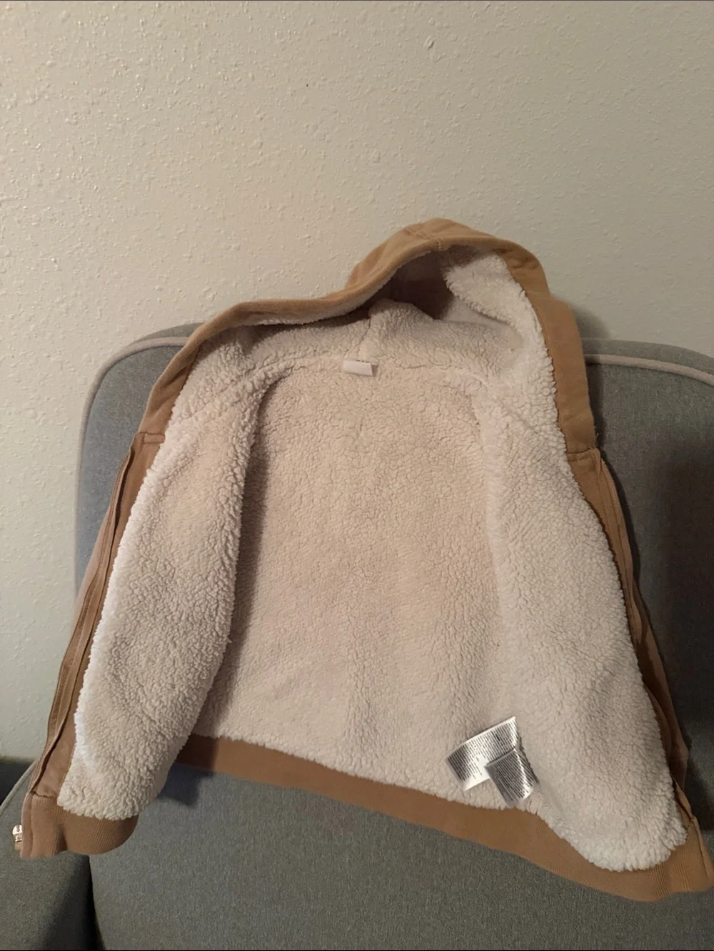 GAP Kids Camel Tan Hooded Zip Sweatshirt